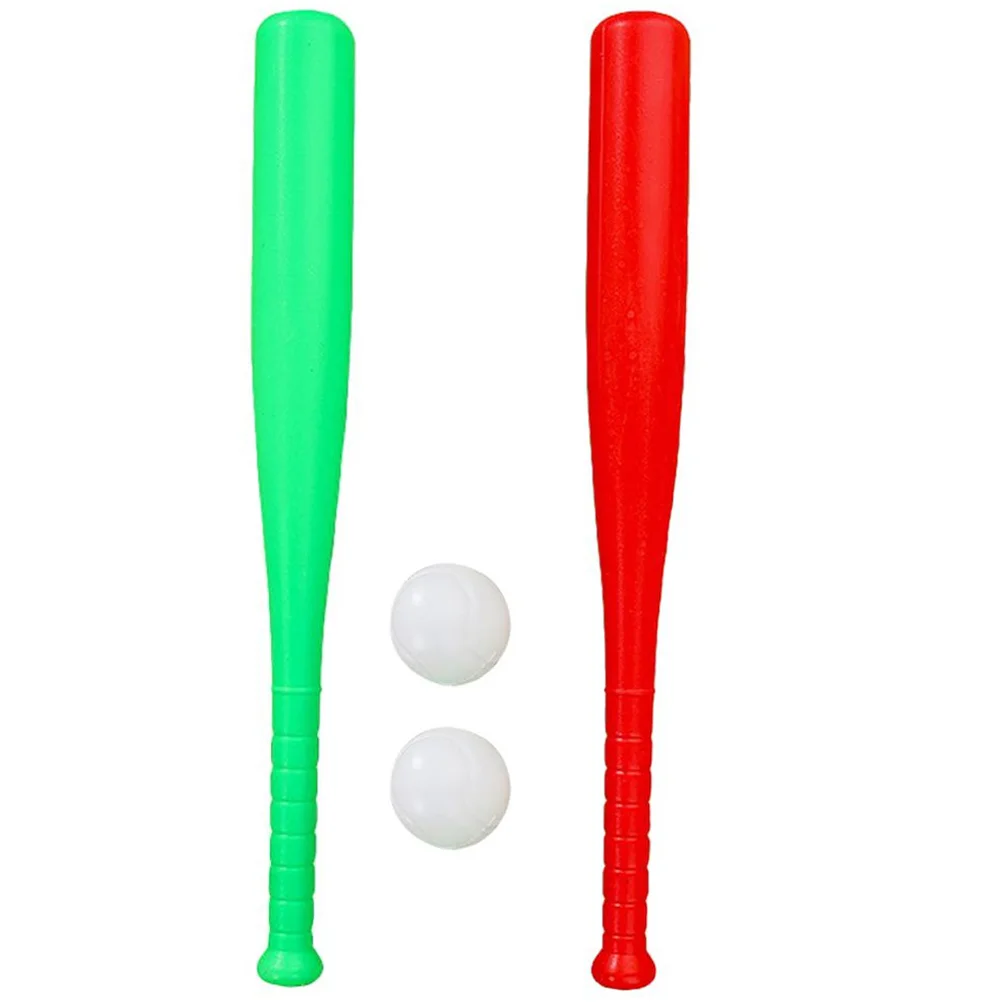 2 Sets Kinderrahmen Outdoor Training Baseballschläger Requisiten Spielzeug Sport Kleine Fußbälle für Kinder