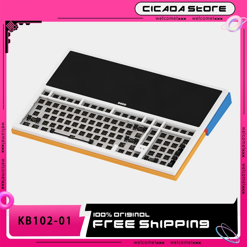 Doio Kb102-01 Mechanical Keyboard Kit Aluminum Alloy 14.5-Inch 102 Key Programmable Rgb For Gaming Office Custom Wired Keyboards