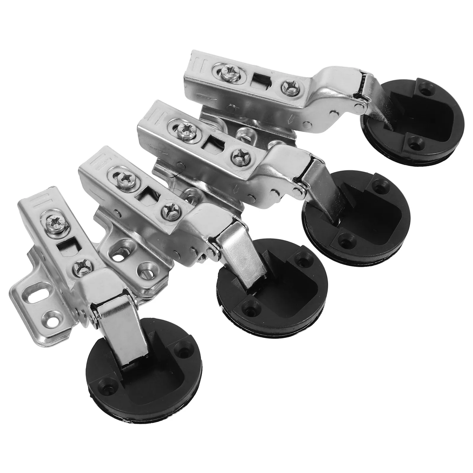 

4Pcs Silent Buffering Self Closing Hinges for Kitchens Bathrooms Cabinets Reinforced Glass Door Mount Cabinet Soft Close Hinges