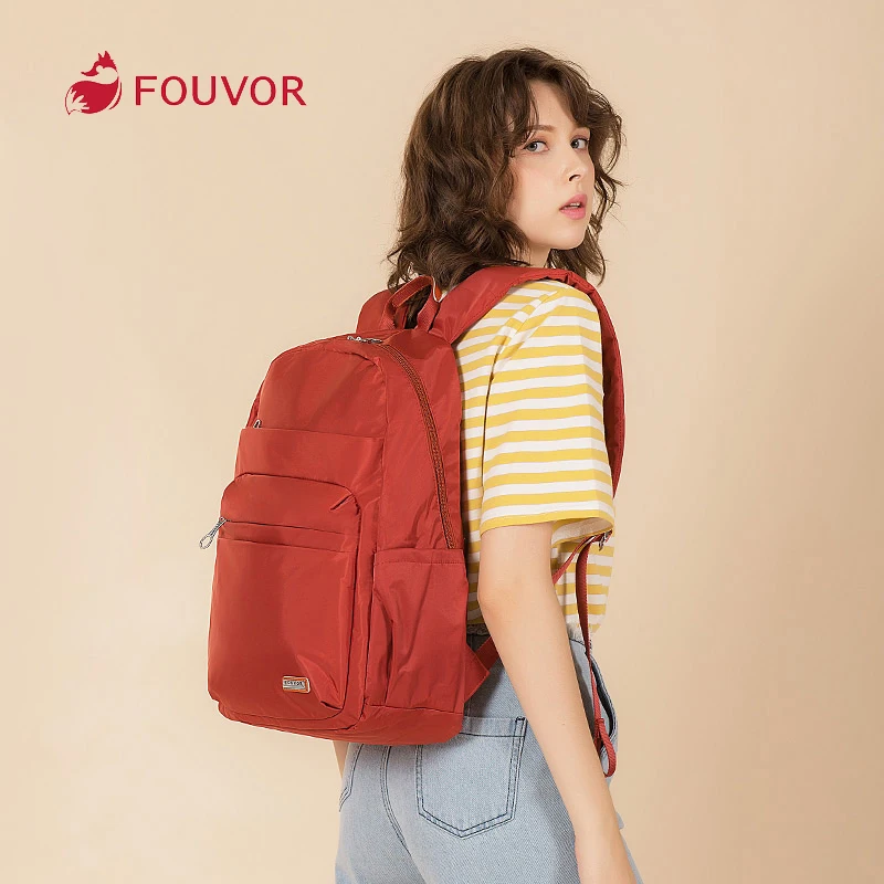 

Женский рюкзак Fouvor, большие дорожные рюкзаки с несколькими карманами, нейлоновый износостойкий водонепроницаемый студенческий молодежный школьный рюкзак 2800-14