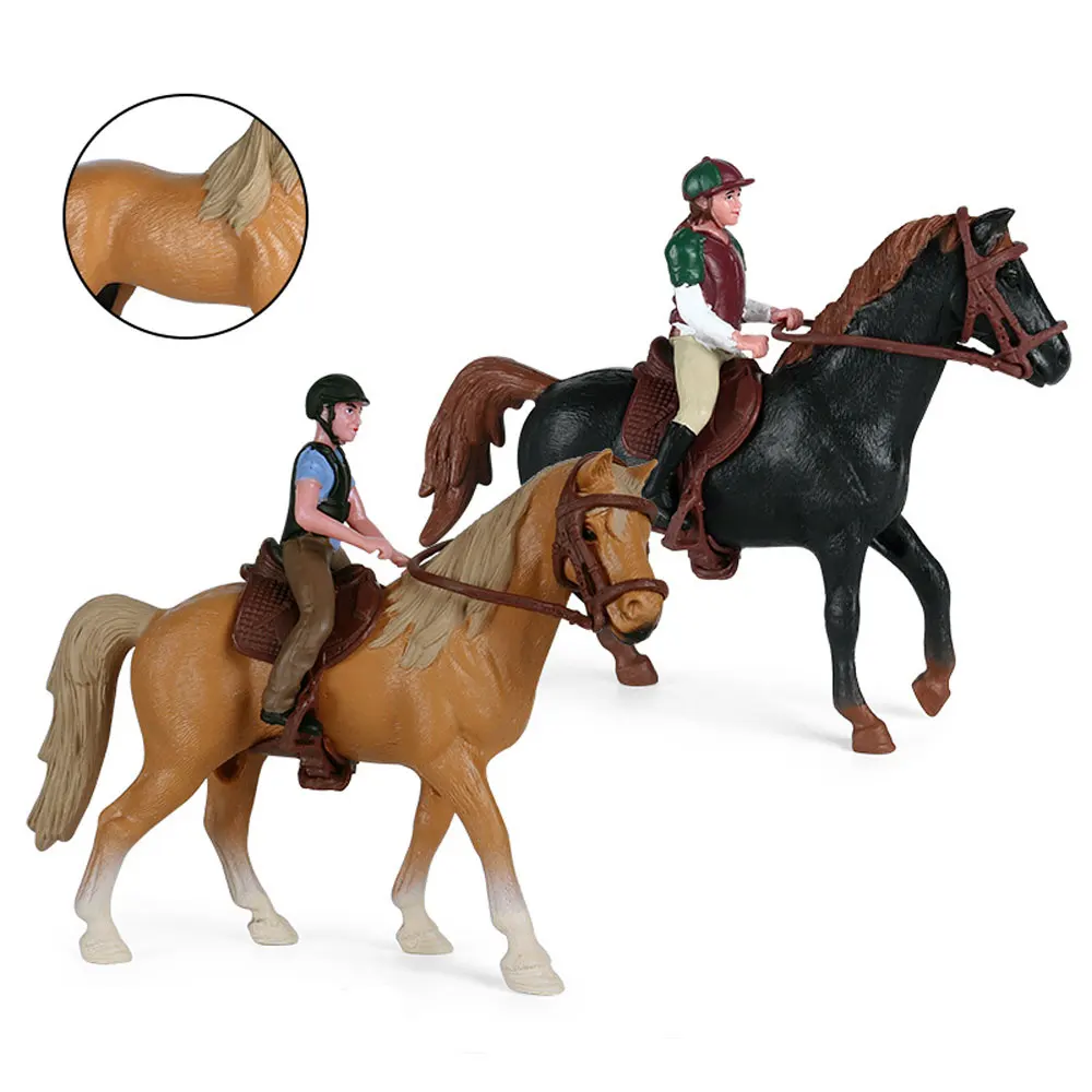 Children's Toys Hollow Horse Racing Simulated Animal Horse Model Decorative Ornament Action Figure Christmas Gifts HG347