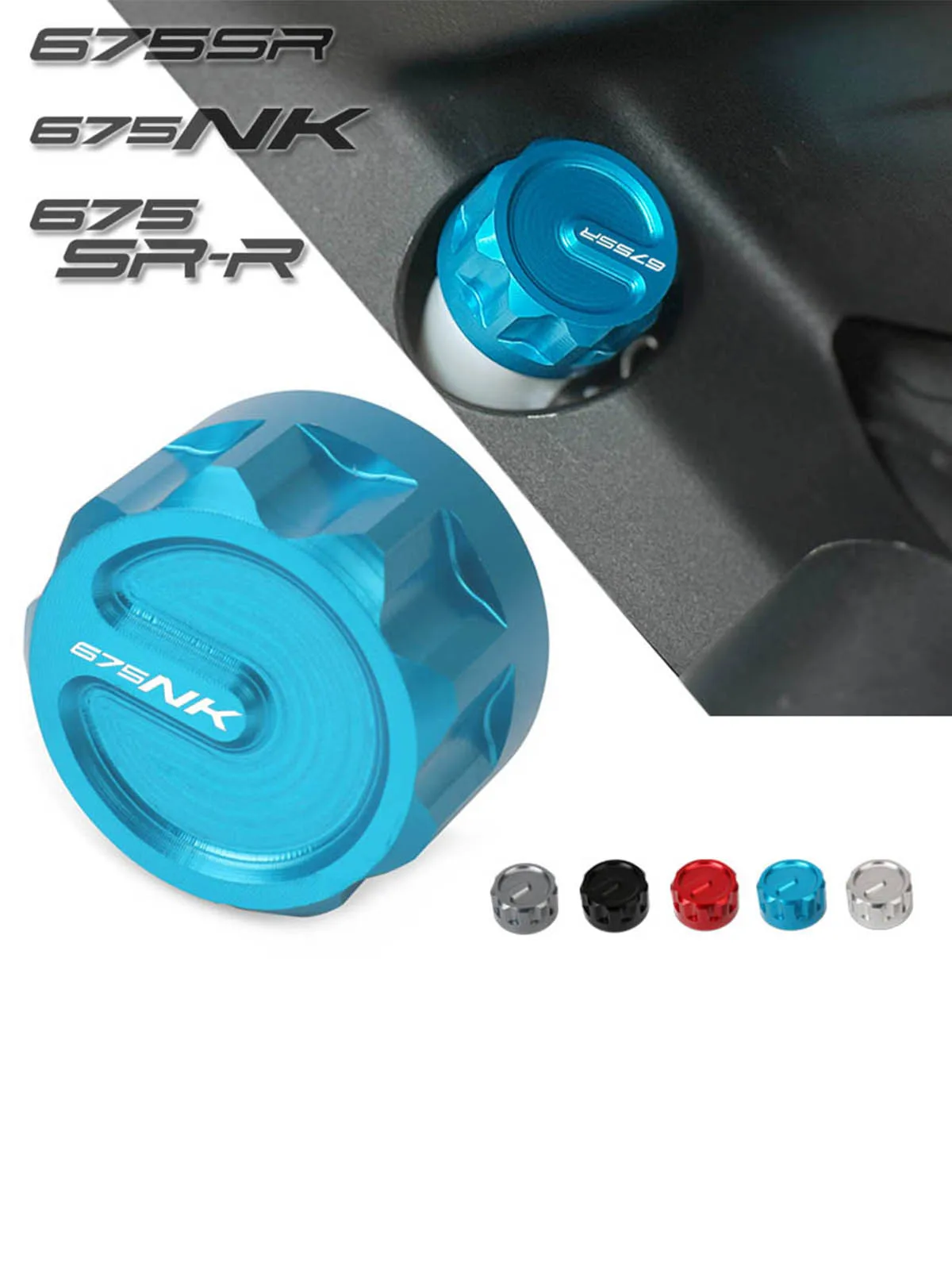 Für 675NK 675SR-R 675SR 675SRR 675 SR NK SRR Motorrad CNC Kühler Frostschutzmittel Kühlmittel Kappe Wasser Tank Kappe Dekorative Abdeckung