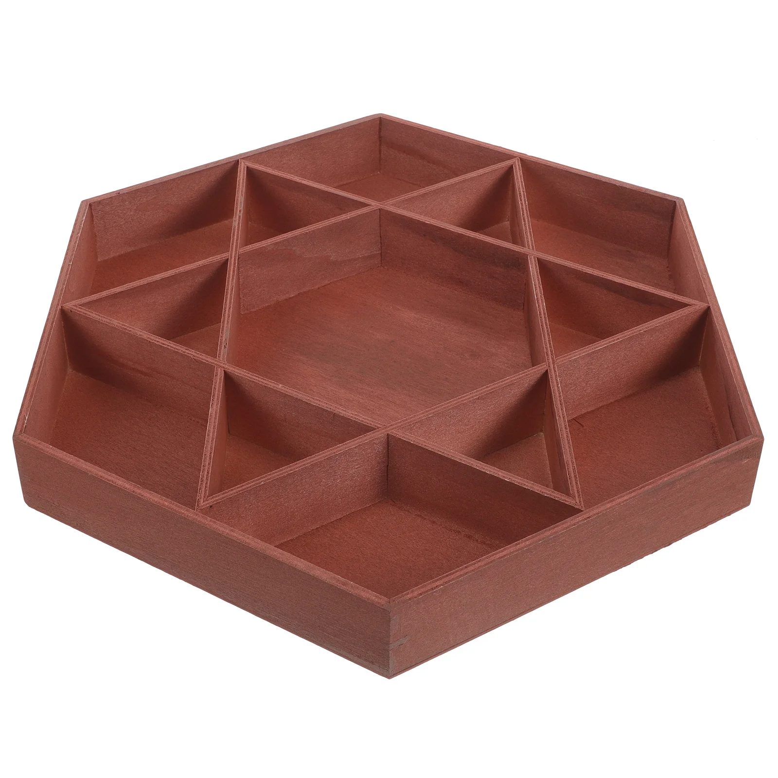 

Compartment Snack Box Wood Serving Tray For Dry Fruit Candy Nuts Storage Coffee Table Fruit Tray Wooden Serving Plate