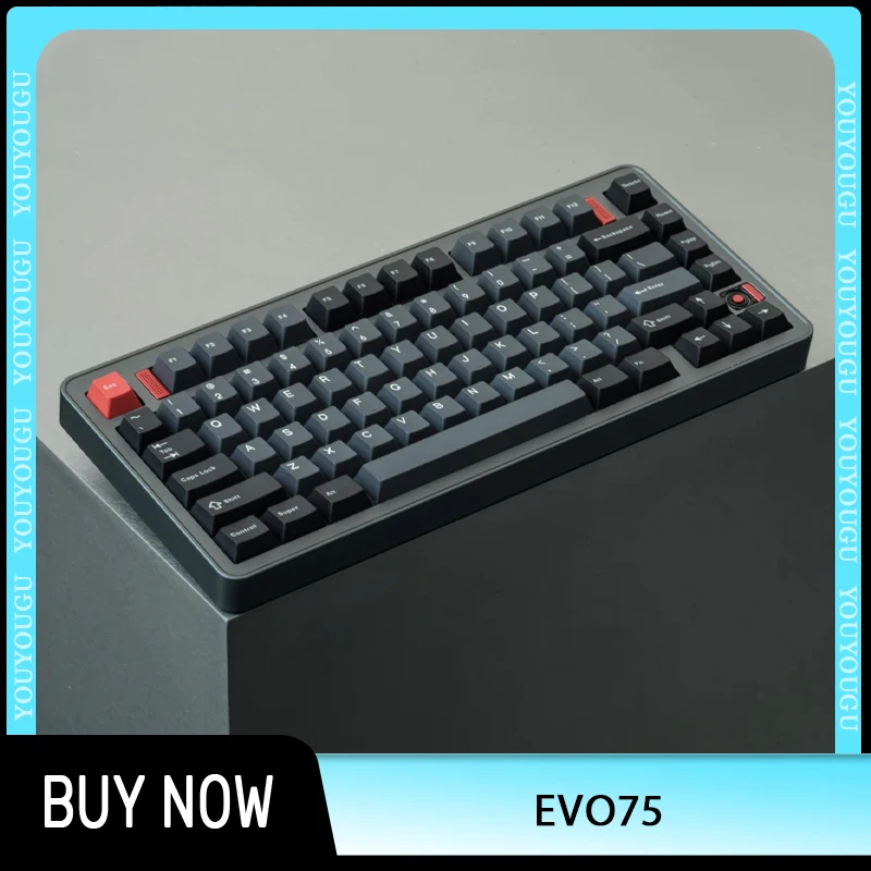 

Клавиатура Evoworks Evo75, 3-режимная беспроводная клавиатура, алюминиевый сплав, горячая замена Qmk/Via механические клавиатуры для ПК, аксессуар на заказ