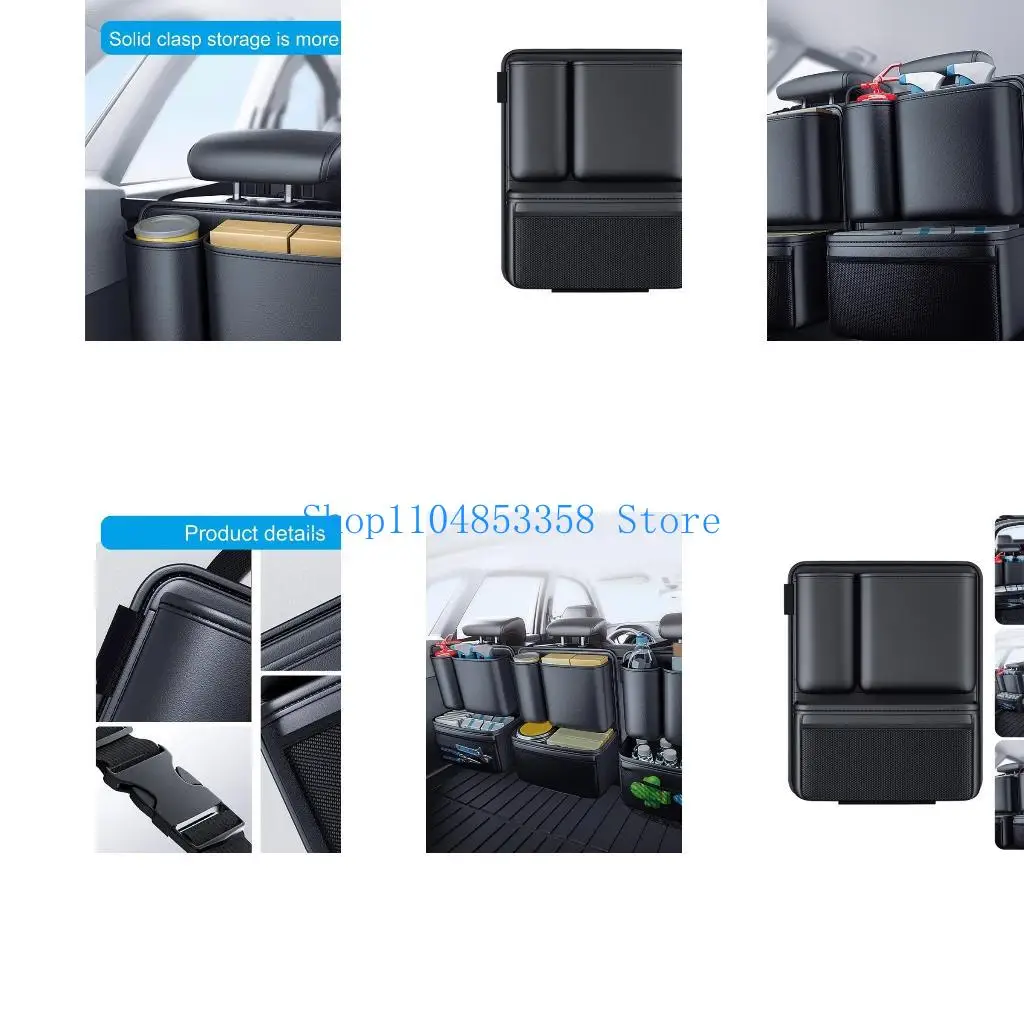 

652F Vehicle Trunk Organizers Leather Storage Bag for Shopping & Outdoor Activities
