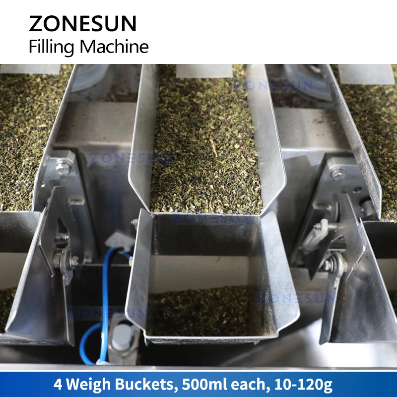 Zonesun ZS-KLCZ02 alat pengemasan biji kacang pengisi partikel otomatis mesin penghasil butiran Pengemasan