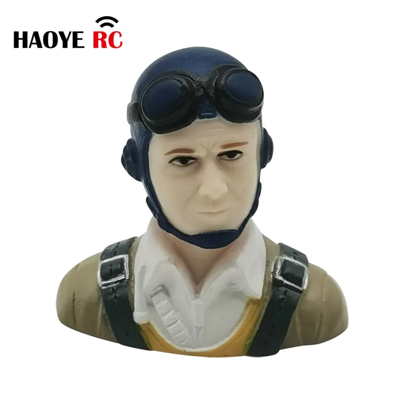 Haoye 1 Pc 1/9 Scale Civil Pilots Figures With Hat Toy Model For RC Plane Accessories Hobby Color Red Blue Grey