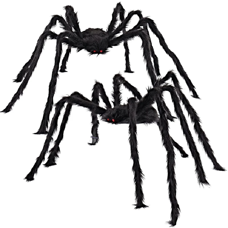 

30/60/90cm Horror Halloween Spider Decoration Haunted Outdoor Giant Plush Spiders Prop Chamber Prank Black Spide