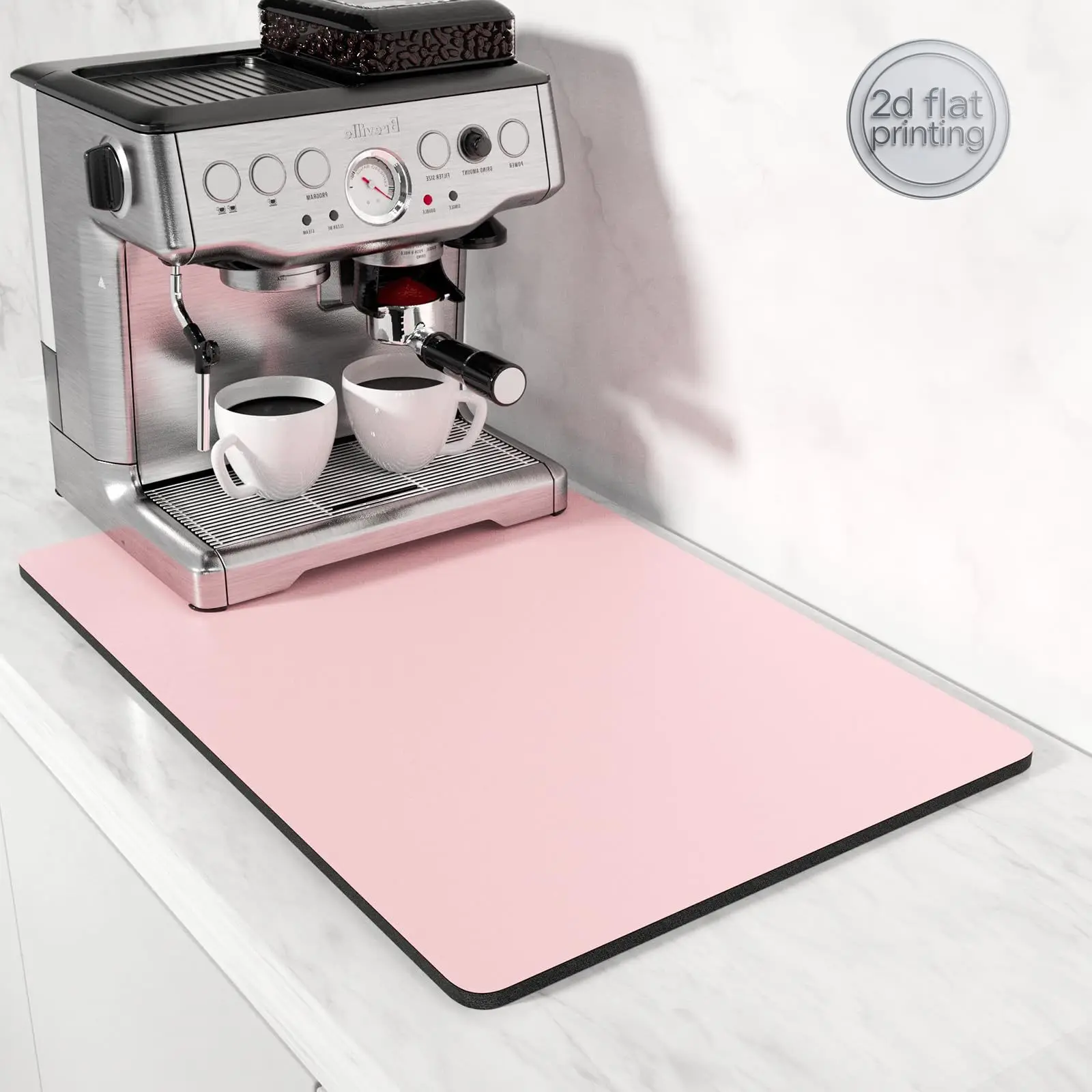 

Pink Dish Drying Mat Foldable Dish Rack For Kitchen Counter Absorbent Over Dish Drying Racks Multi-Purpose Kitchen Pad