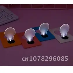 Card Shape Portable Night Light Ultra-Thin Creative Card Light LED Energy Saving Lamp Battery Wallet Pocket Bedroom Lamp