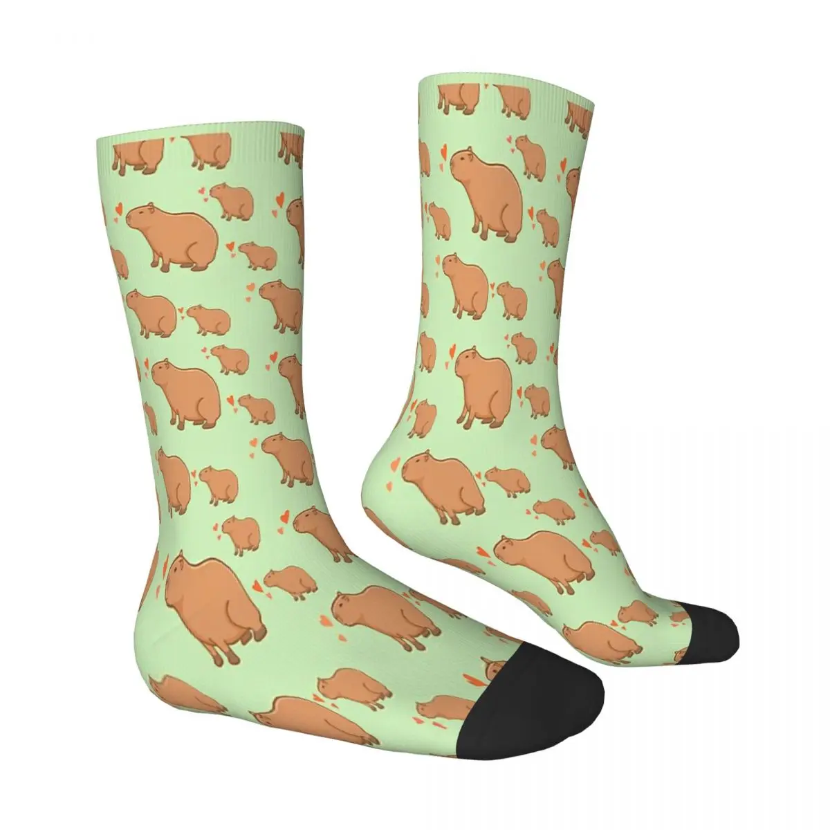 Hearts Capybara Hydrochoerus Hydrochaeris Animal Socks Male Mens Women Winter Stockings Harajuku