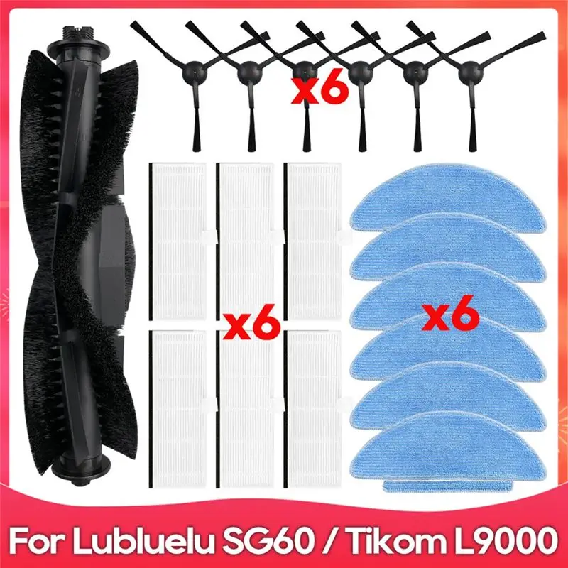 N96R For Lubluelu SG60 / SL60 / SL60D / SL61 / Tikom L9000 Robot Vacuum Cleaner Main Side Brush Hepa Filter Mop Cloth Parts