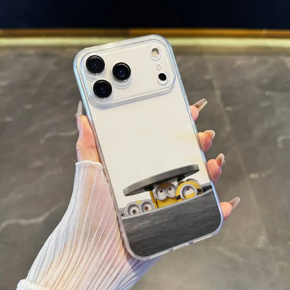 C-desenho animado fofo m-minions-s capa de telefone para iphone 17,16,15,14,13,12,11 pro, max, plus, x,xs, xr, se4, e mini capa macia transparente