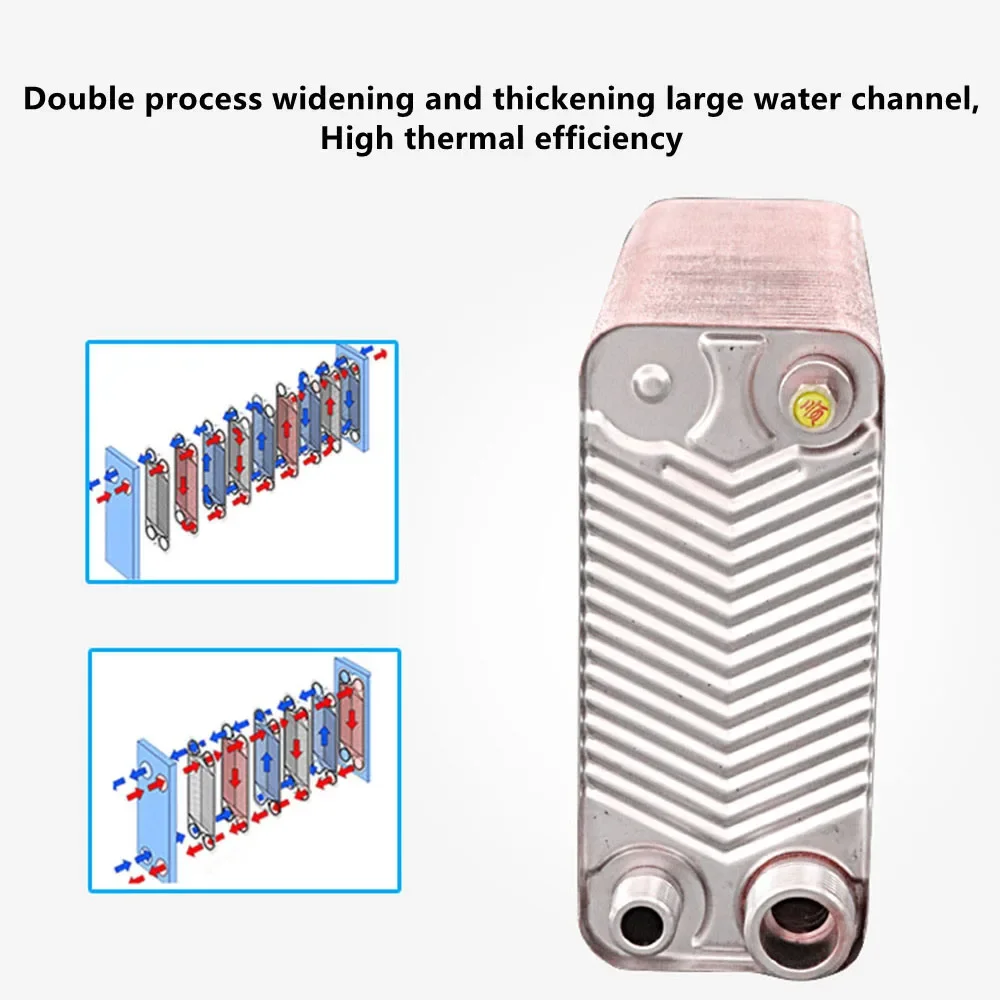 80 Plates Heat Exchanger Beer Wort Chiller Cooler Brazed Plate Type SUS 304 Stainless Steel For Homebrew Cooling