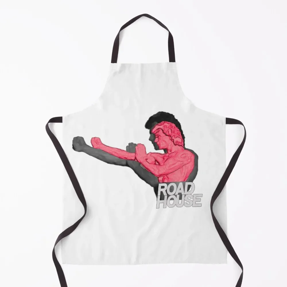 Road House V2 Swayze Movie T-Shirt Apron Kitchen Handle For Women Kitchen Special Accessories Apron