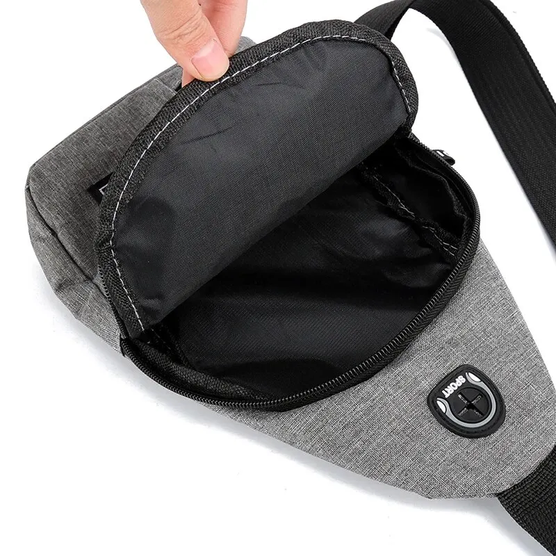 Chest Bag Men\'s One Shoulder Crossbody Bag Large Capacity Outdoor Sports And Leisure Fashion Small Shoulder Bag Large Capacit