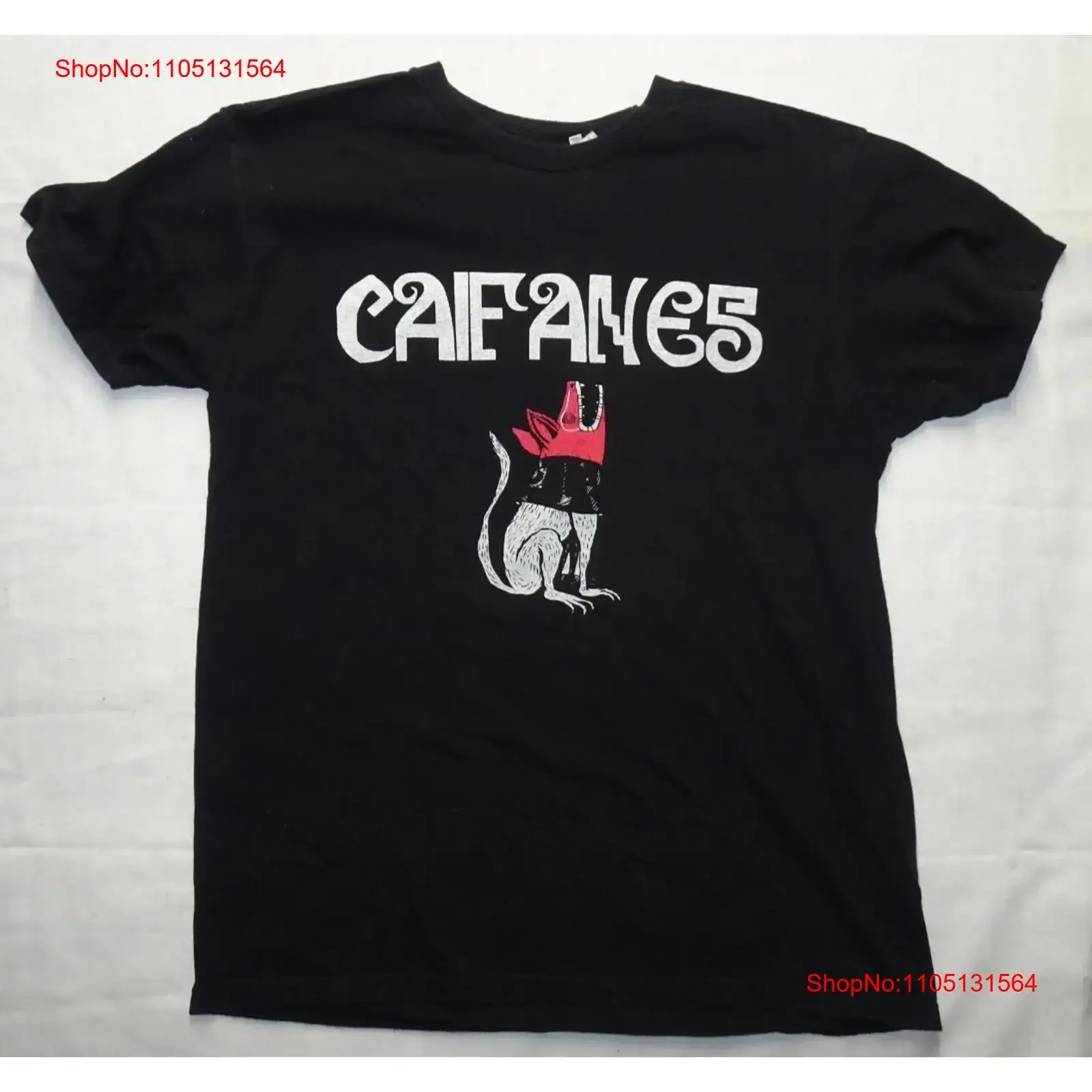 

Редкая черная футболка Caifanes Band Concert от S до 5XL MQ206, винтажная стираная мужская уличная одежда, дышащая модная растянутая повседневная одежда