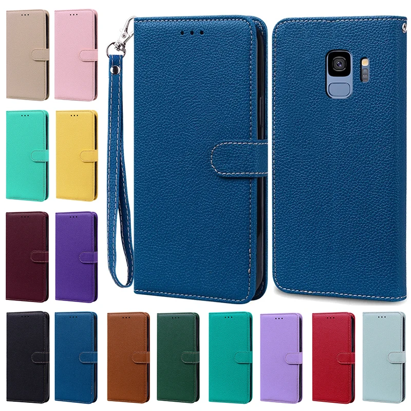 For Samsung Galaxy S9 Case G960F/DS Phone Cover Wallet Leather Cases Fundas For Samsung S9 Plus G965F S9+ Coque S9Plus Bumper