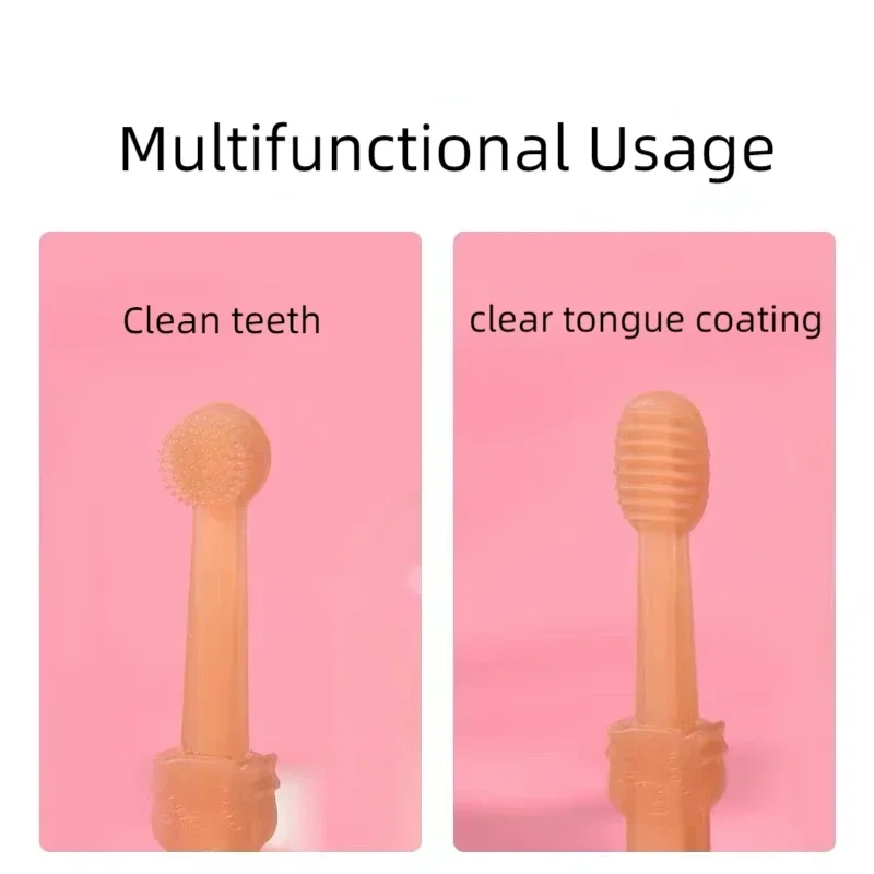 Teeth Whitening Dog Cat Silicone Soft Toothbrush Oral Care Puppy Toothbrush Toothpaste Pet Kit Teeth Cleaning Pet Supplies