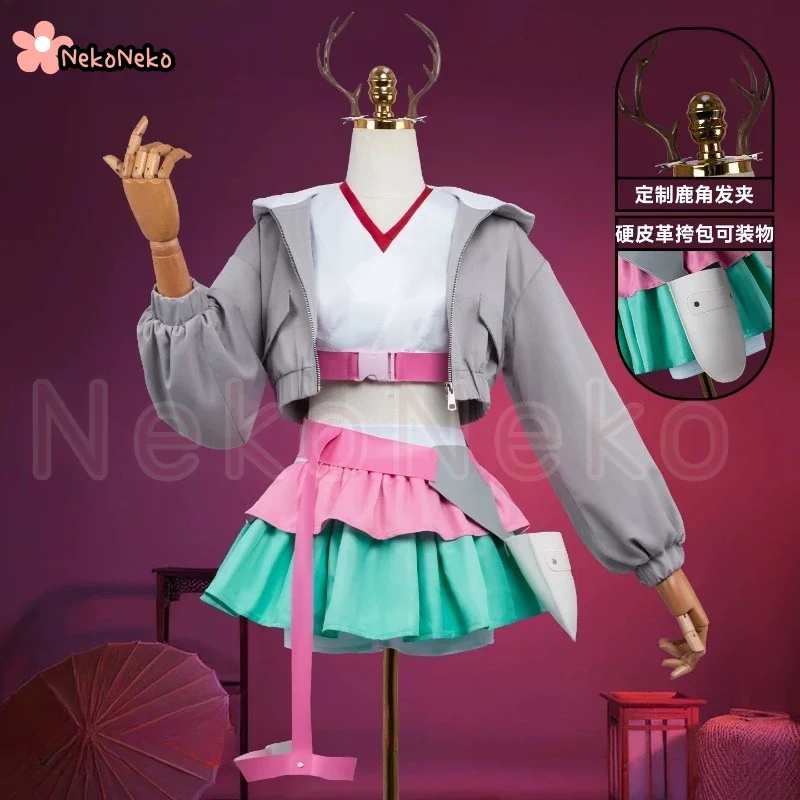 

Roka Ayatsumugi Cosplay Costume Princess Anime Kaguya Roleplay Shirt Coat Skirt Women Clothing Halloween Carnival Party Set