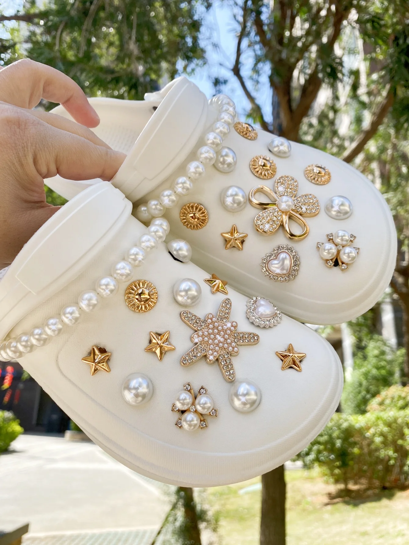 26pcs Hole Shoes Accessories, Including Detachable Star, Flower, Bear Design Shoe Charms, Suitable For Sandals & Beach Shoes & H