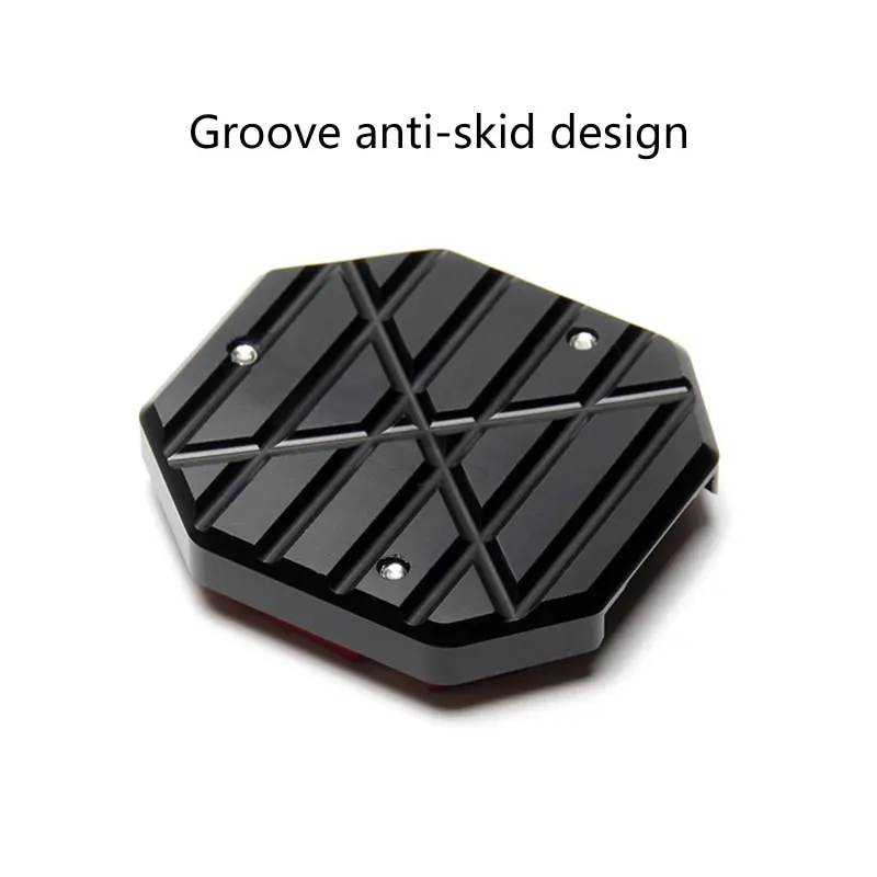 Aluminum Alloy Motorcycle Bike Kickstand Extender Foot Side Stand Extension Foot Pad Support Plate Motorbike Accessories D7YA