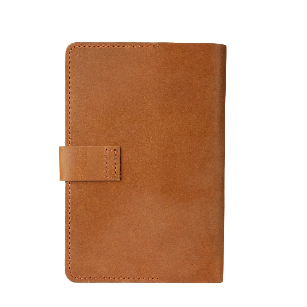 1158  Men's Long Passport Bag, Genuine Leather Passport Bag, Soft Leather Lightweight Crazy Horse Leather Passport Bag