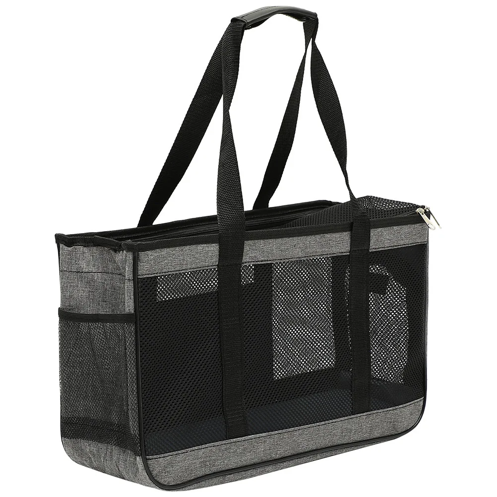

Pet Out Bag Cat Carrier Dog Bag Portable Oxford Cloth Travel Backpacks Grey Large Size Summer Mesh Foldable Pet Storage