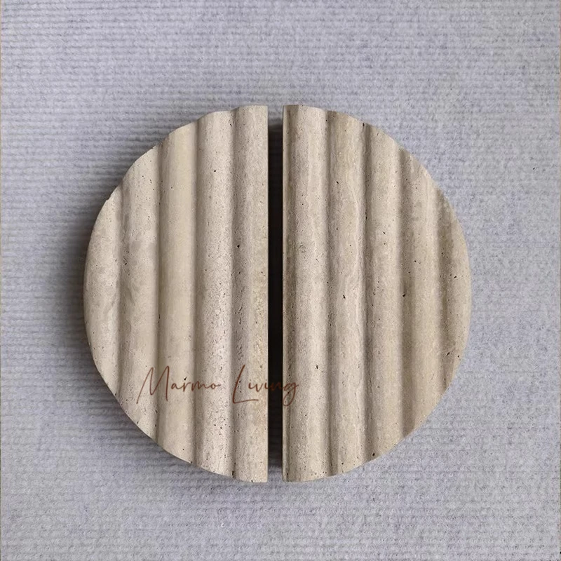 

French style silent style drawer wardrobe door natural marble handle high-end villa creative large-family home decoration handle