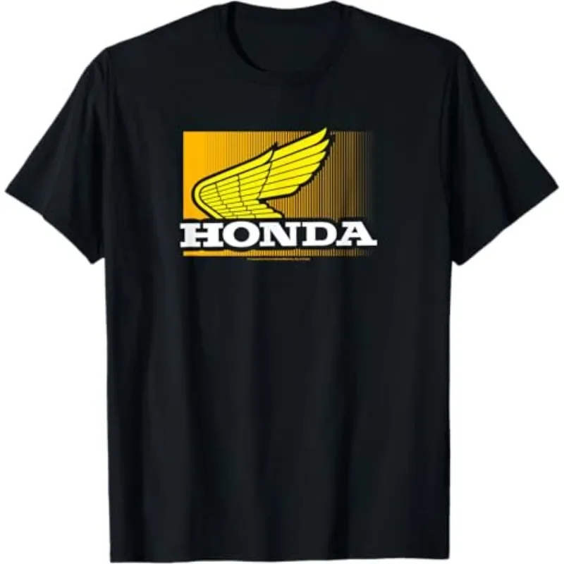 

Мужская и женская футболка Honda, гоночный мотоцикл, культурная рубашка, летняя езда по бездорожью, спорт, любители крыльев, короткие рукава