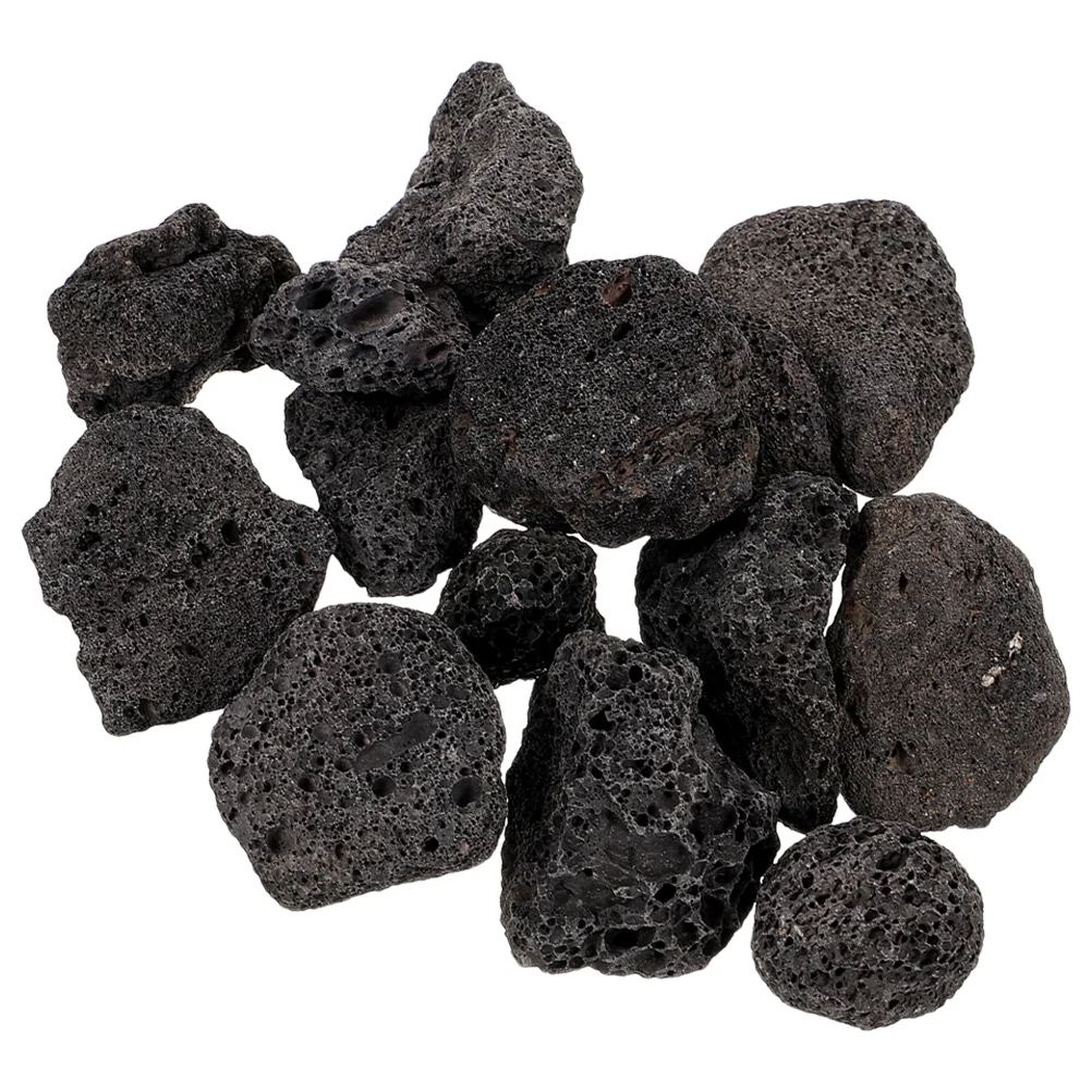 Aquarium Lava Rocks Set Black Volcanic Rocks Natural Lava Pebbles Stones Planter Natural Stones Fireplaces Fire Pits Plants