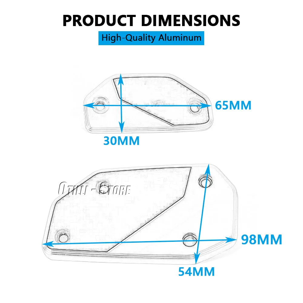 Motorcycle Aluminum Front Brake Clutch Fluid Reservoir Caps Cover With Logo For BMW R1300GS GS1300 R 1300 GS Adventure 2023-2025