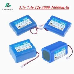 3.7V 7.4V 11.1V 12V 18650 8000mAh with wires Lithium ion rechargeable battery with PCB for Bluetooth Speaker Solar headlights