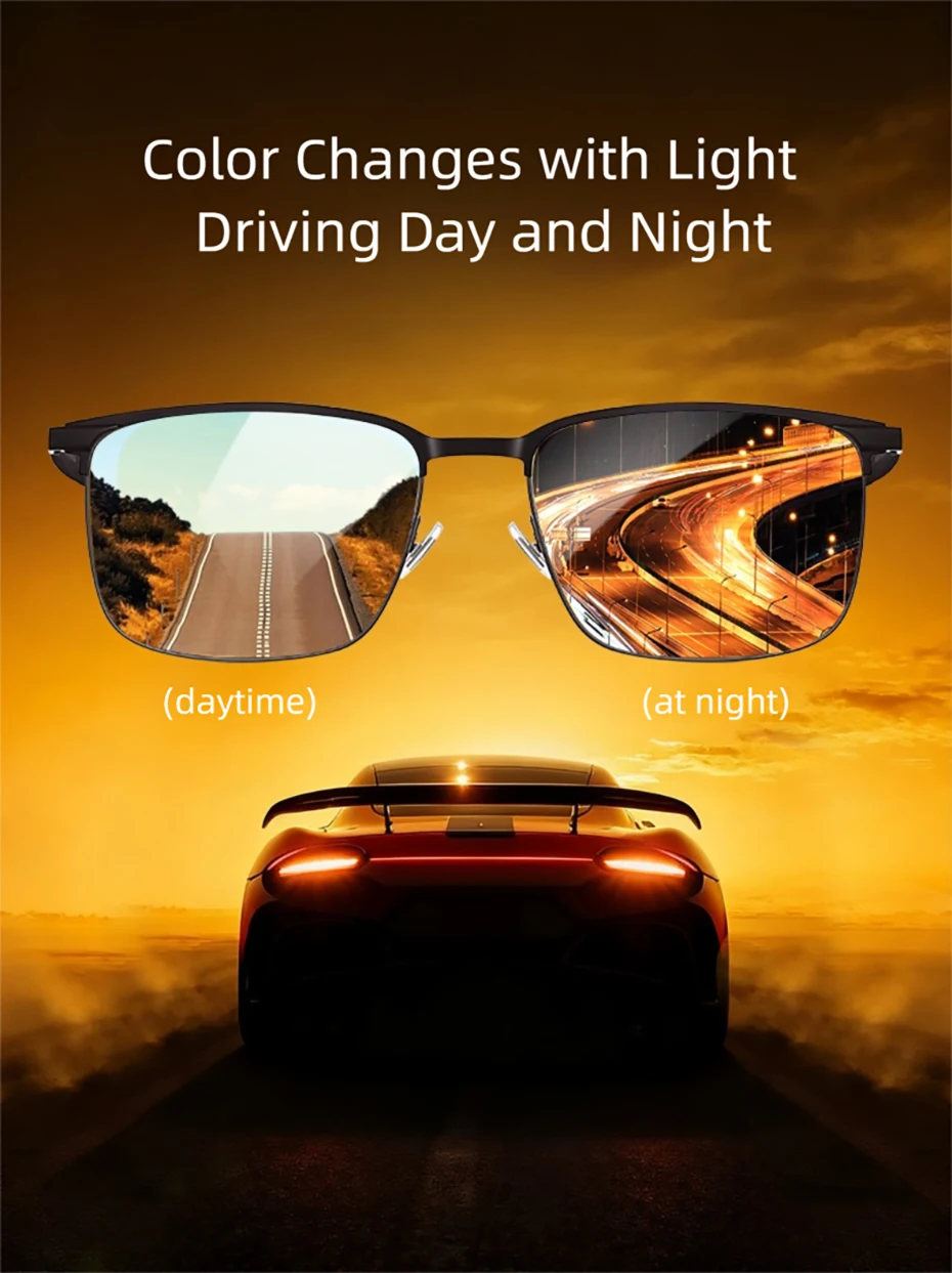 CAPONI Night Vison Männer Sonnenbrille Neue Nacht Fahren Carbon Faser Original Photochrome Braun Sonnenbrille Gelb Shades BSYS28753 – Detail 3