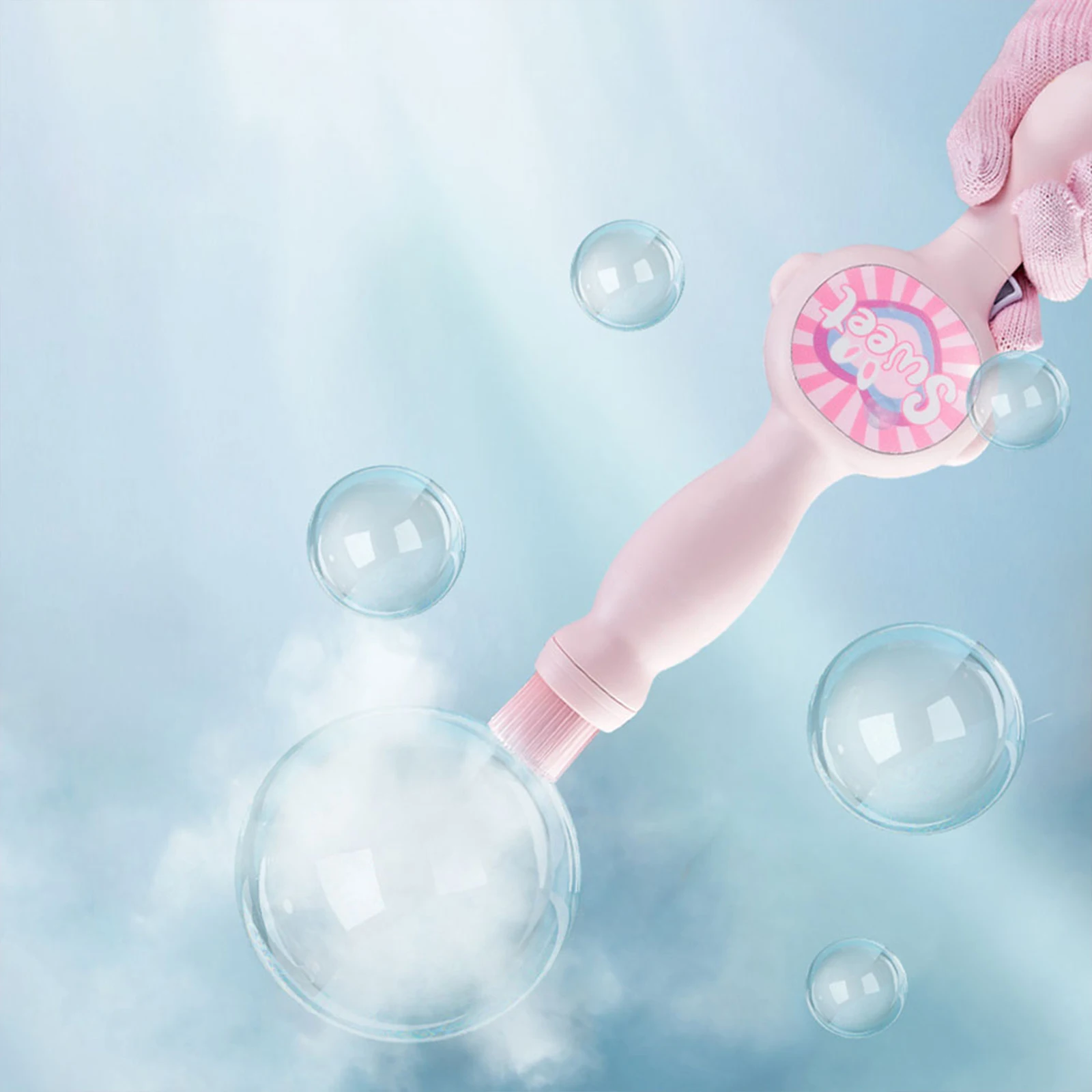 1Set Elastic Smog Bubble Machine with Portable Bubble Blower for Birthday Gift for Outdoor Fun NO Include Bubble Water Bottles view 5