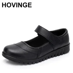 HOVINGE Shoes flats moccasins without lace genuine leather moccasins Ballet shoes casual ladies shoes  soft women