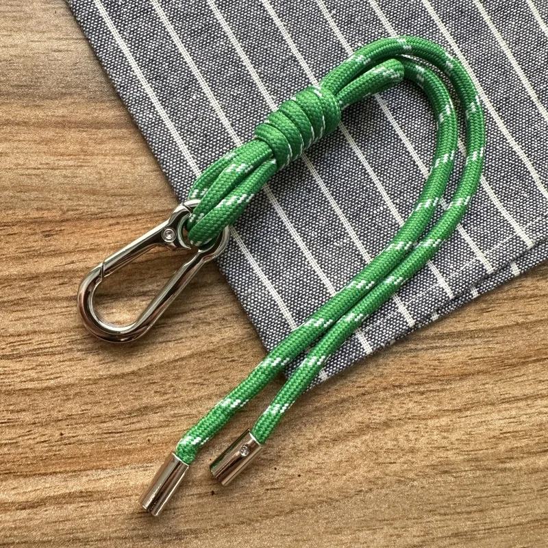 Camera Keychain Braided Rope Charm Metal Keyring Lanyard Trousers Decoration Strap Backpack Pendant Rope Premium Bag Accessories