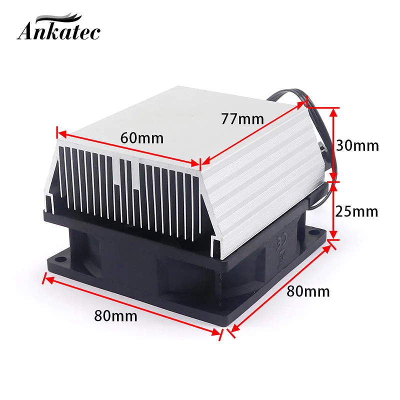 Aluminum plate with 12V fan for high power led diy Aluminium Heat Sink Cooling Fan for 10w 20w 30w 50w 100w led