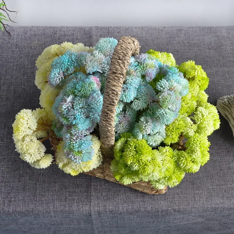 Diamant 10CM artificiel succulent Grain de riz plantes vertes Micro paysage plante Arrangement photographie décoration de la maison