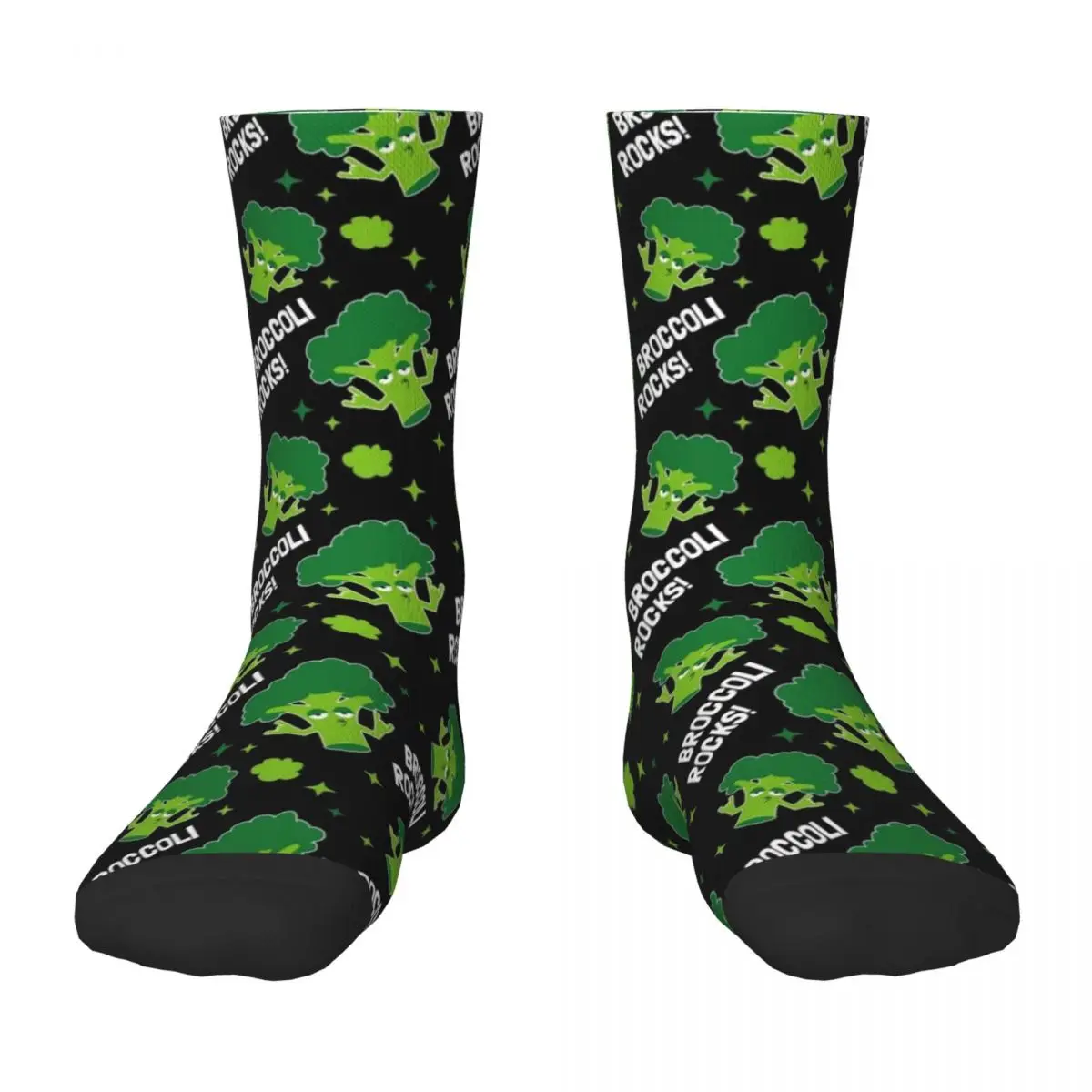 Funny Vegan Gifts - Broccoli Rocks! Socks hockey anti slip football sports stockings compression Woman Socks Men's