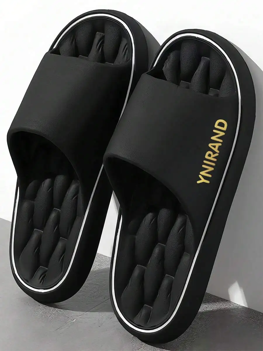 

New Fashion Open Toe Slippers For Men, EVA Material Soft Bottom, Breathable Comfortable House