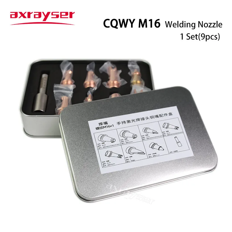 Imagem -05 - Conjunto de Bocais de Soldagem Peças de Máquinas de Fibra de Cabeça Kit de Conector de Bocal Tocha de Tubo de Escala Fixa Hand Held Wsx Cqwy Weiye M16