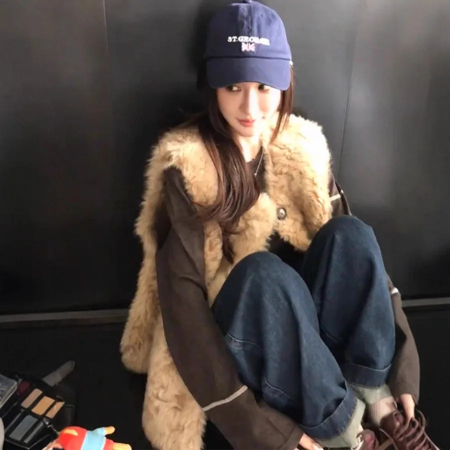 

Жилеты Жилеты Толстый женский жилет Готический летний сетчатый сращенный застежка-краска Свободный крой Мягкая эластичная спортивная одежда Клубная одежда Y2K