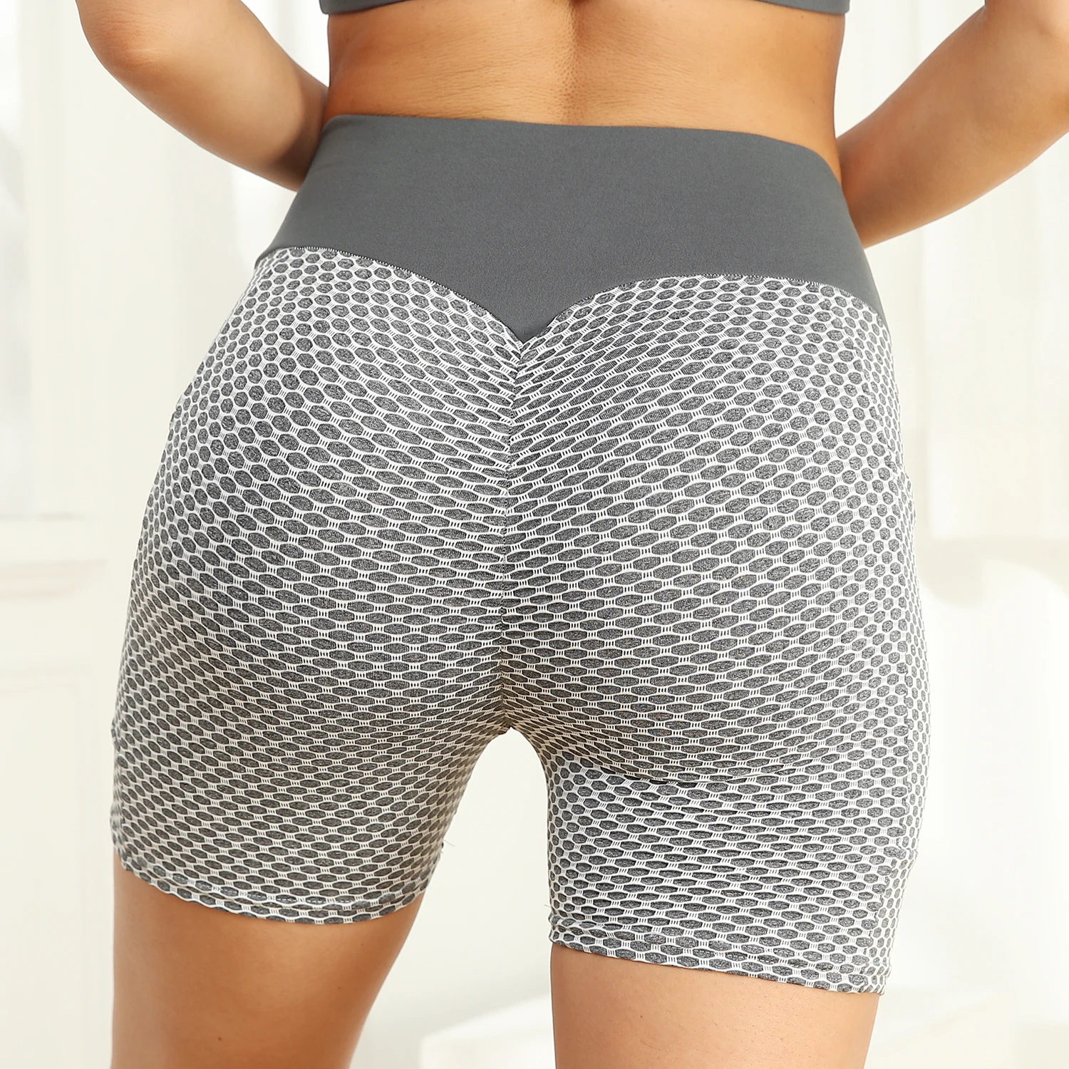 Short de Fitness en Jacquard pour femmes, Leggings adaptés à la course, Fitness, loisirs, levage des hanches, pantalons de sport de Yoga extensibles