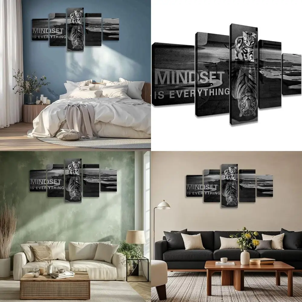 

Inspirational 5-Panel Canvas Art: Entrepreneur Quotes for Home & Office