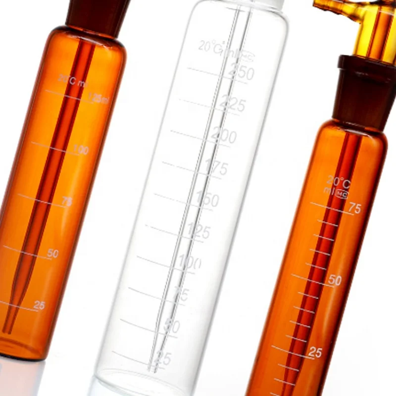 Lab Amber Glass Gas Sampling Tube Absorber Bottle Impinger 10 25 50 75 100 125 250ml