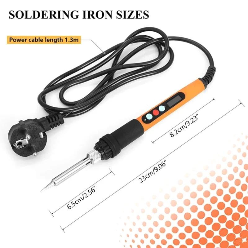 Advanced 100W Soldering Iron Welding Tools with Temperature Control Suitable for Various Soldering Applications