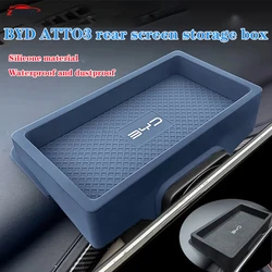 BYD-caja de almacenamiento de pantalla trasera ATTO3, material de silicona, caja de almacenamiento de exhibición en el coche, caja de almacenamiento de puerta, accesorios de almacenamiento interior