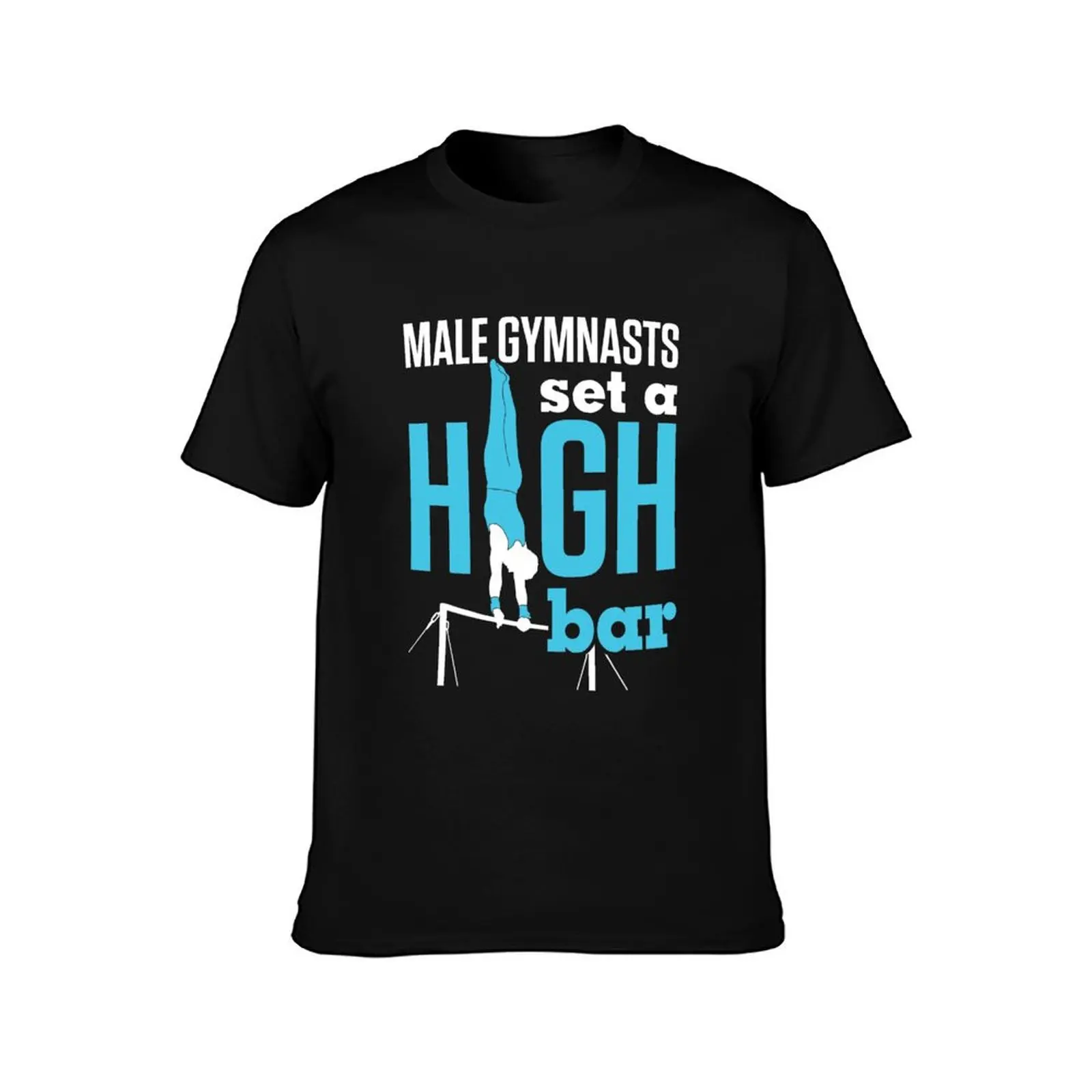 Gymnastics Men Boys Male Gymnasts Set a High Bar T-Shirt Performance Dry Fit T-Shirt