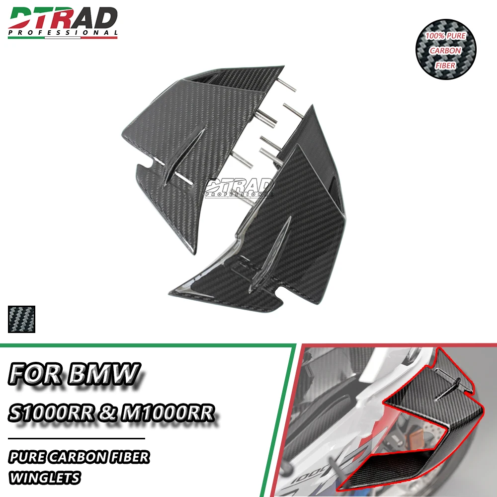 Motorcycle Winglets For BMW S1000RR 2023 2024 M1000RR Carbon Fiber Wind Spoilers Air Deflectors Kit Fixed Wings Modified Parts